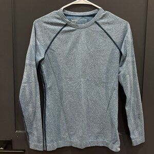 Figs Seamless Underscrub Compression Top Long Sleeve Teal Small